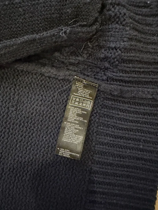 Forever 21 Navy Cable Knit Button-Up Cardigan - Picture 5 of 5